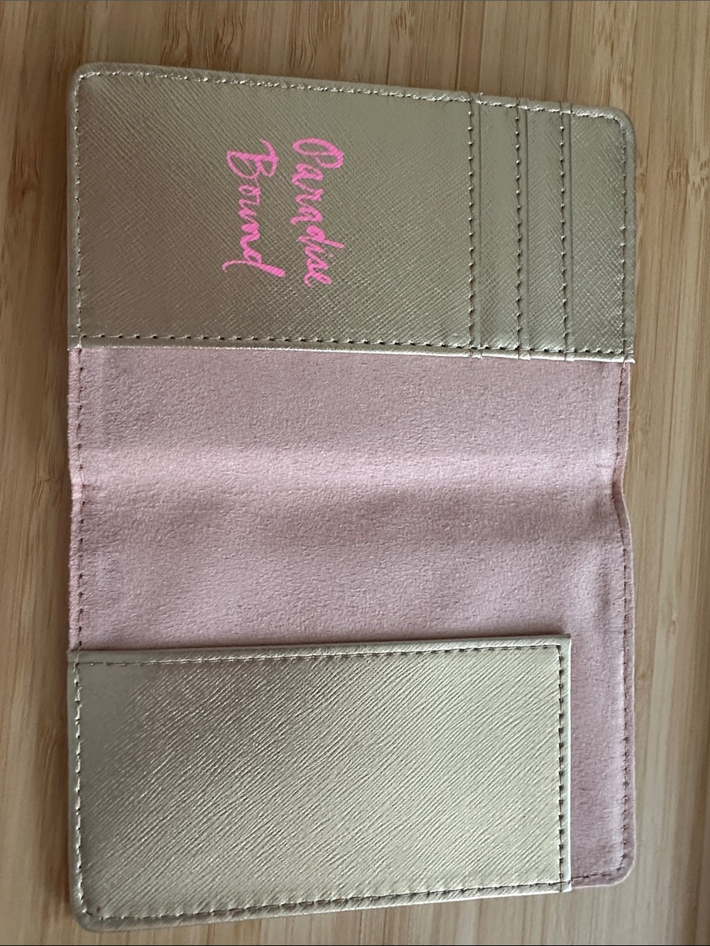 Lilly Pulitzer Pink Aqua Paisley Passport Cover with Gold Logo - Picture 2 of 4